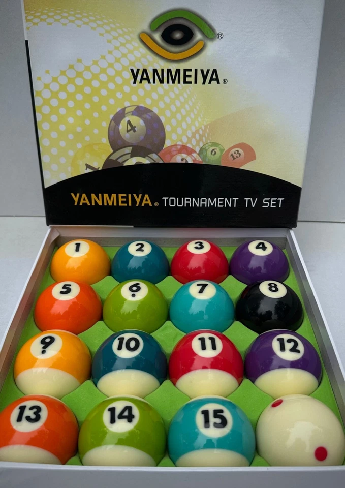 CALIDAD TORNEO - Juego de 15 bolas de billar fenólico puro + taco de entrenamiento Foto 3 de 3