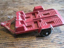 VINTAGE TOOTSIE TOY RED MOTORCYCLE TRAILER MADE IN USA