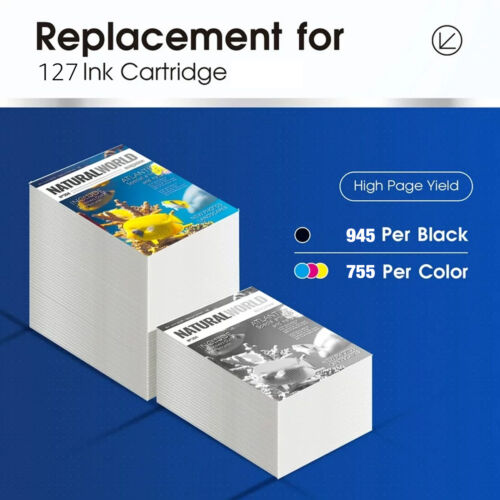 4er Pack 127 Tinte für Epson 127 WorkForce 633 635 645 WF-3530 WF-3540 WF-7010 - Bild 2 von 8