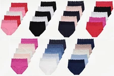 5 Pack Lace Top Knickers Full Briefs