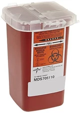 1 Quart Sharps Container Biohazard Needle Disposal Tattoo - SHIPS FREE!