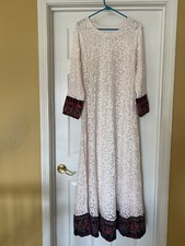 Pakistani Salwar Kameez White Maxi Dress Brand New Size Medium
