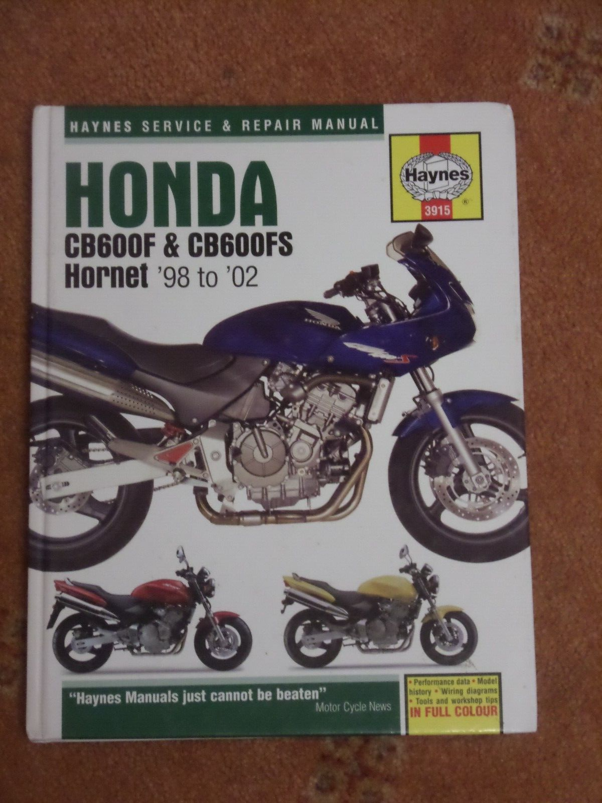 HAYNES REPAIR MANUAL HONDA CB600F AND CB600FS VGC