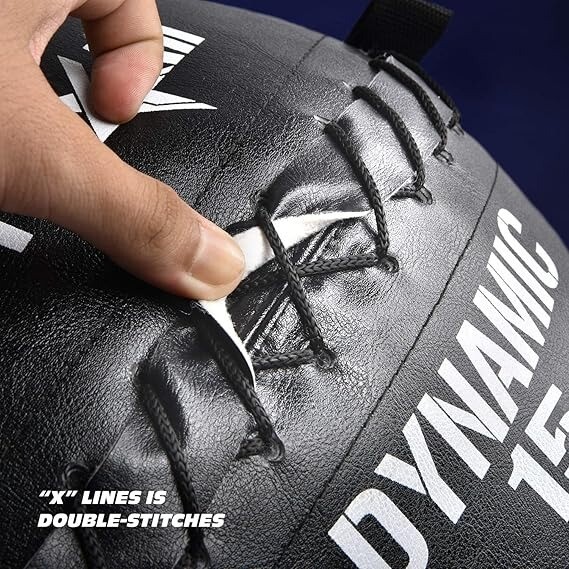 Soft Leather Weighted Medicine Ball, Sand Iron Med Ball for Exercise