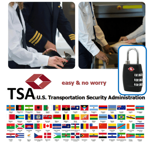 TSA-Zulassung Gepäck Reise Koffer Taschenschloss [3-stellige Kombination] Vorhängeschloss zurückgesetzt - Bild 4 von 17