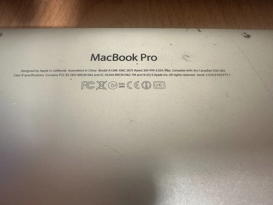 2012 Apple MacBook Pro 15 Zoll Intel Core i7 3. Gen, 2,60 GHz, 16GB Nvidia GT650 - Bild 3 von 4