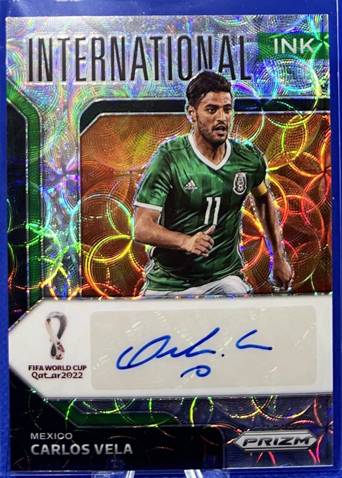 2022 Prizm World Cup International Ink Choice Auto Carlos Vela I-CVE Mexico