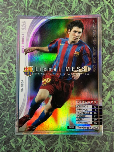 Panini WCCF 2005-06 Lionel Messi FC Barcelona Rookie Refractor Soccer card RC