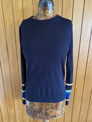 Whistles navy merino wool jumper size S UK