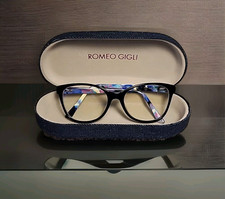 Romeo Gigli Eyeglasses Italy RG77028 B 52-17-140 Black Full Rim Frames Only/Case