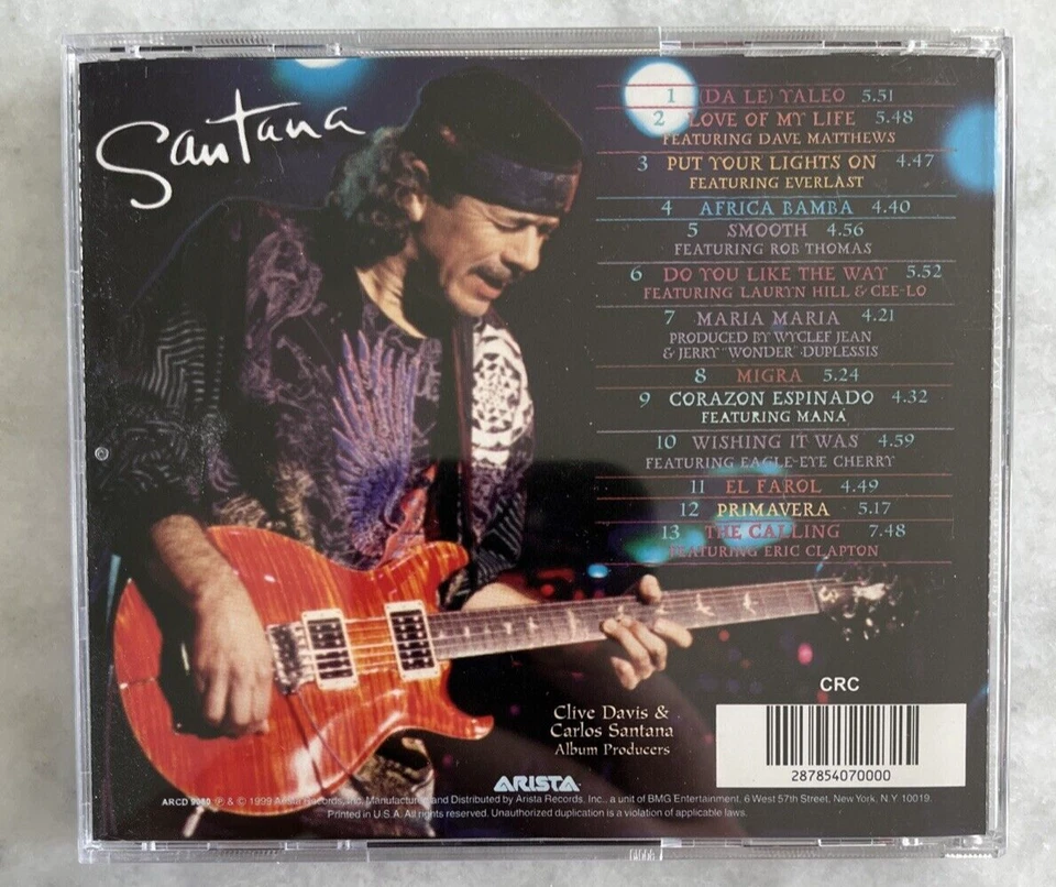 SANTANA ~ Abraxas 1970 / Supernatural 1999 Lot of 2 CDs Wyclef Jean, Rob Thomas Foto 4 de 4