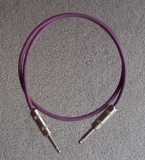 PURPLE Soundflex By Rapco 1/4" Switchcraft Patch Cable 3-Foot ~ Custom Color