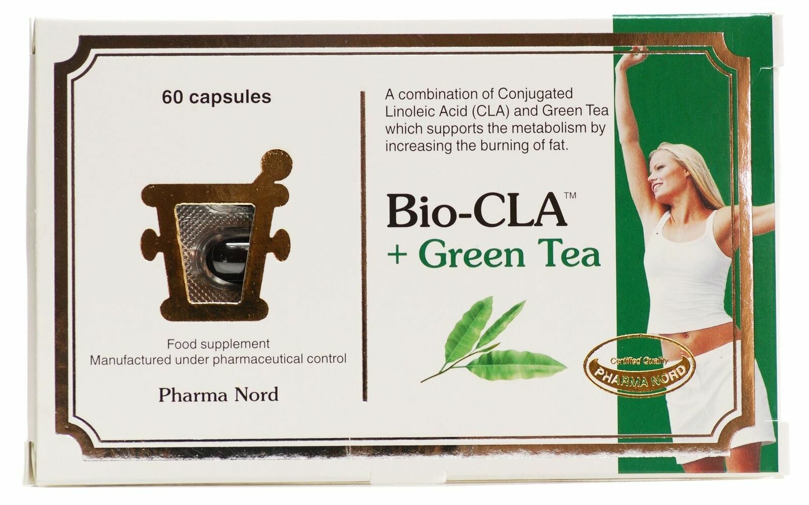 Pharma Nord Bio-CLA + Green Tea. 60 Capsules BBE 04/2027
