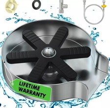 CleanZest Stainless Steel Glass Rinser for Kitchen Sink  360  Rotary Cup Rinser