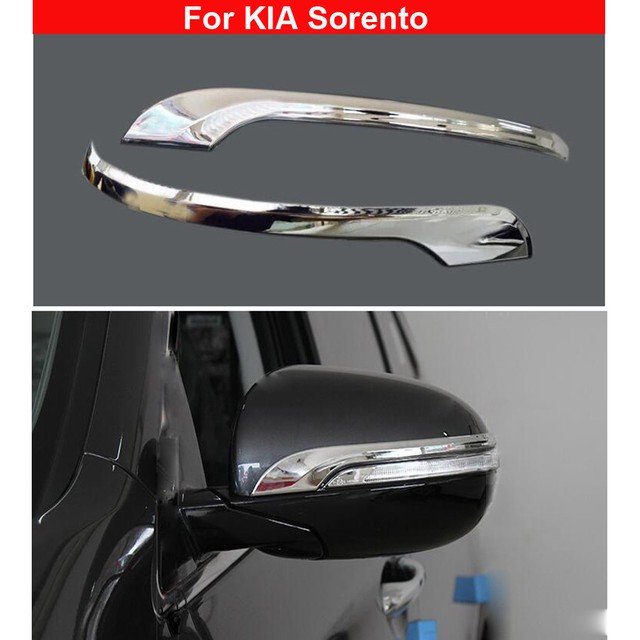 2PCS ABS Chrome Rear view Side Mirror Decorate Trim For KIA Sorento