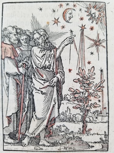 Sebald Beham 2 Woodcut Print leaf Christ Showing the signs in the sky 708 Pauli - Picture 4 of 17