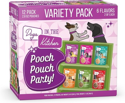 Weruva Dogs in The Kitchen, Variety Pack, Pooch 2.8 Ounce (Pack of 12), Multi 