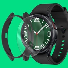 9H HD Screen Protector Crystal Case for Samsung Galaxy Watch 6 Classic 47mm R960