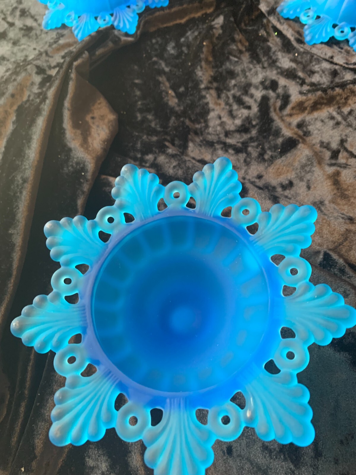 Westmoreland Satin Glass Candlestick Holders Set of Three (3) Handmade