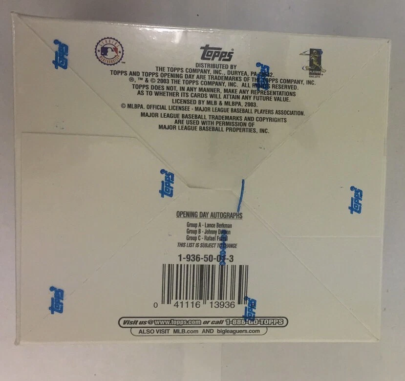 2003 Topps Opening Day Baseball Box Factory Sealed 36 Pack - Image 3 of 4