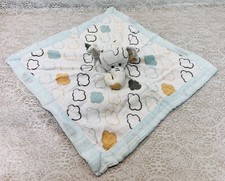 Aden  Anais Elephant Security Blanket Musy Mate Aqua Blue w/Clouds Muslin