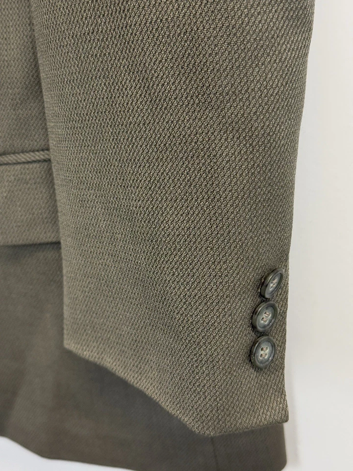 De Colección Chaqueta Doble Pecho Traje Blazer Abrigo Deportivo Para Hombres 42R Lana Verde Militar Foto 4 de 4