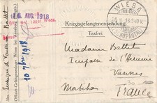 692121) DR Kriegsgefangenenpost Blg. 1.WK Lager Wiesa bei Annaberg