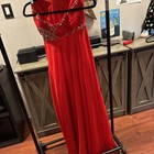 Red Strapless Dress With Sequins. From The Mary Queen Couture Collection Size 6 — photo 5