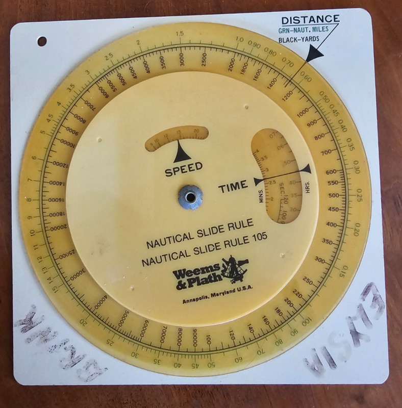 Weems & Plath Nautical Slide Rule 105 Marine Maritime Navigation Speed Time Nice