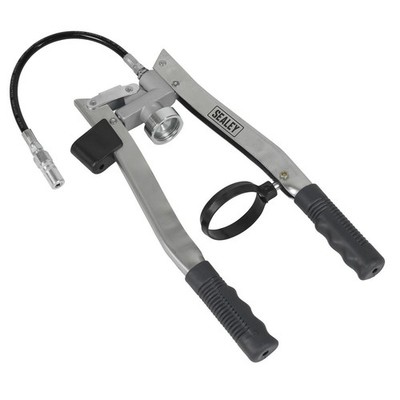 Sealey Double Lever Grease Gun 300mm 12'' Delivery Hose 4 Jaw Coupler AK4405