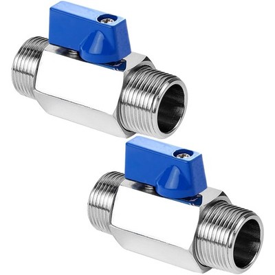 Ballventile Kupfer 1/2 Zoll 2er Set Mini Absperrventil Wasser Öl Gas