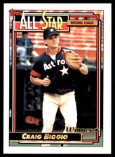 Craig Biggio 1992 Topps #393 Houston Astros MLB READ FREE SHIPPING AutographDen