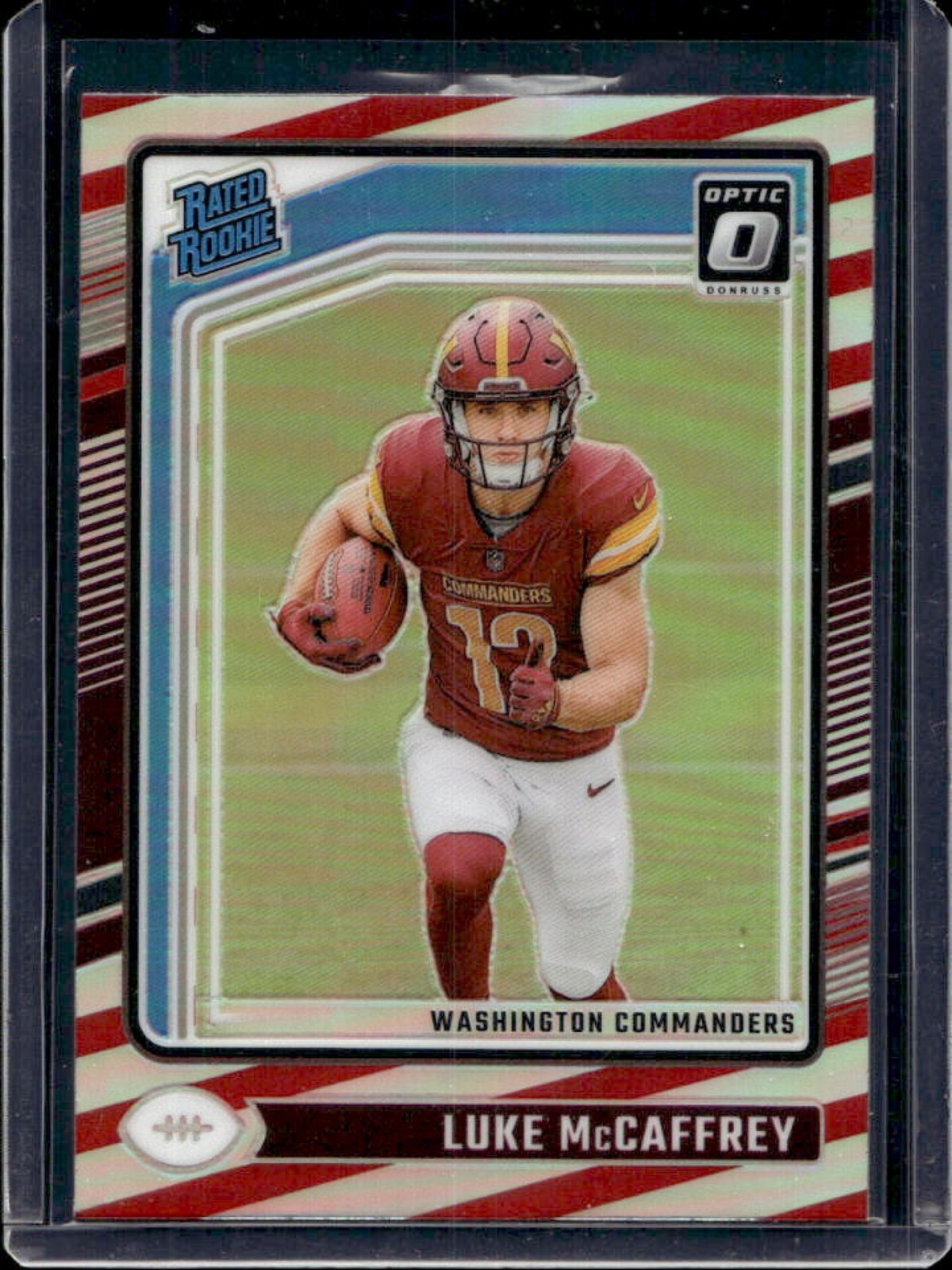 2024 Donruss Optic Luke McCaffrey Freedom Rated Rookie #268 Commanders