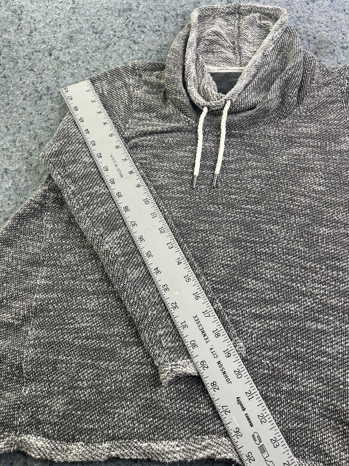 Calvin Klein Performance Gray Cowl Neck Long Sleeve Sweater Top Small thumbnail 6