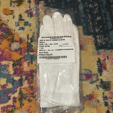 Męska biała sukienka rękawiczki skóra rozmiar Small