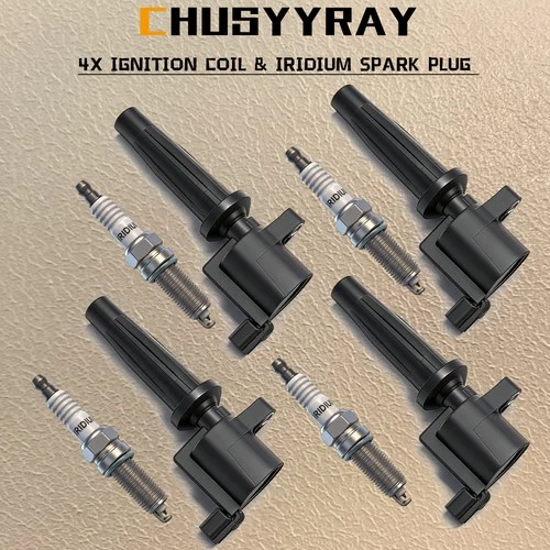 4X Ignition Coil Pack & Spark Plugs For Ford Fusion Mercury 2.3L 2.5L 2.0L FD505