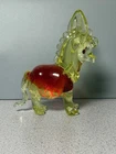 Art Blown Glass Murano Figurine Donkey Figurine 6" Multicolor Yellow Red w Flake