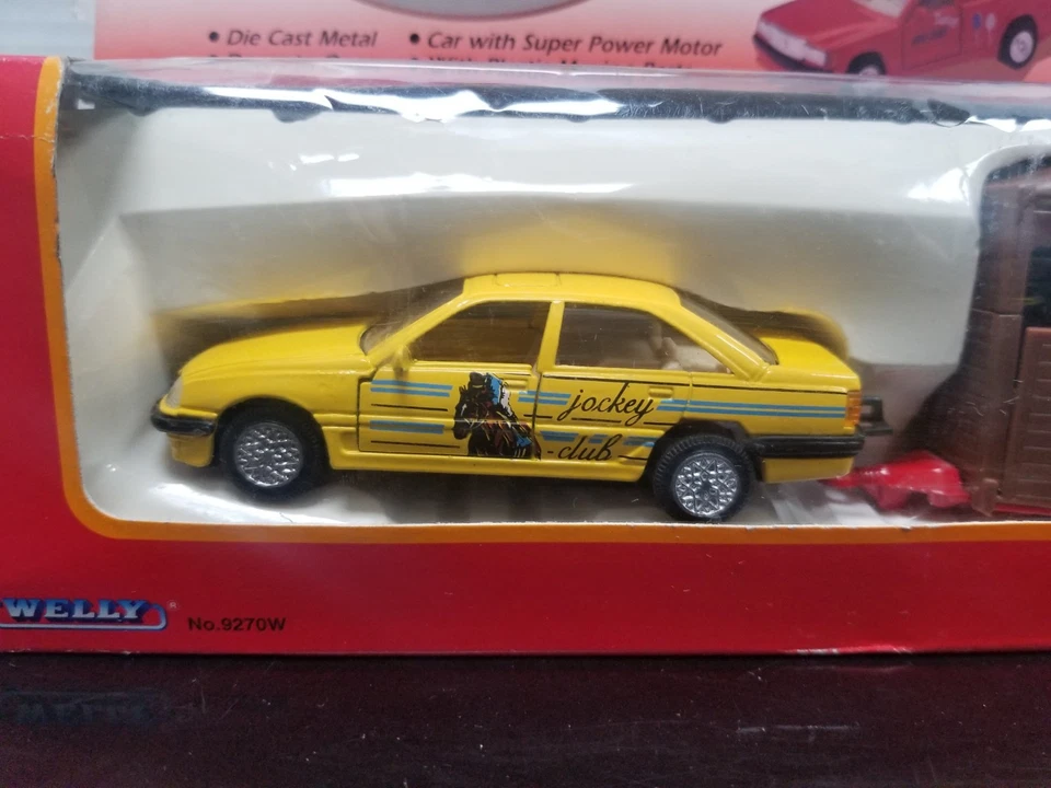 SUPER RARE WELLY Horse Trailer CAR Diecast Model The Weekend Set JOCKEY CLUB - Image 3 of 4