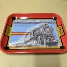 Vintage Coca-Cola Coke Metal Trays Memphis Special Railroad Train and Christmas