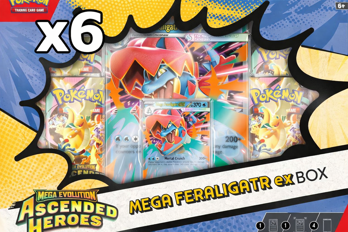 POKEMON ASCENDED HEROES Mega EX Box Case of 6 Sealed ME English