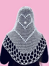 church veil crochet , Mantilla Velo Blanco Para La Iglesia Grande