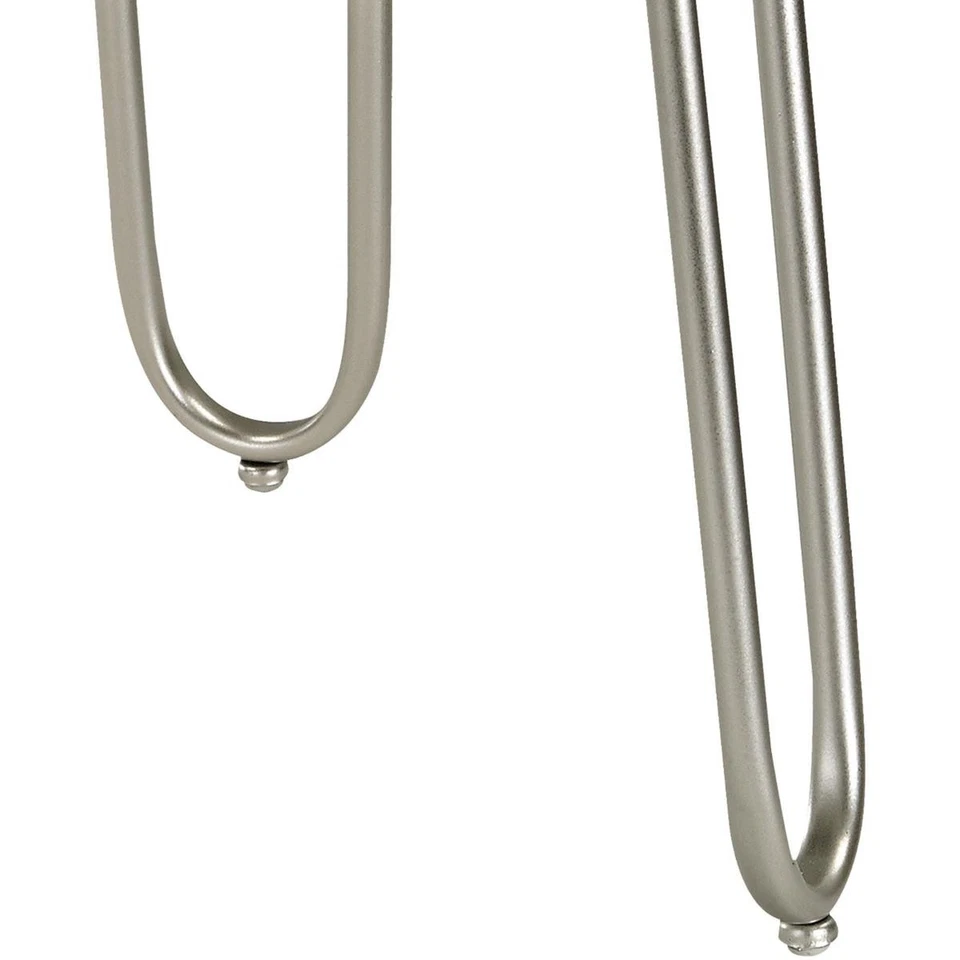 Atlas Lighting & Home SE11005-01 Betty 20.5 inch White with Silver Vanity Stool - Image 3 of 4