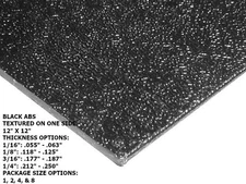 ABS Plastic Sheet - 1/16" Thick -Black - Vacuum Forming Hobby - Pick Your Size