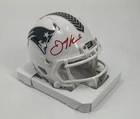 JULIAN EDELMAN AUTOGRAPHED NEW ENGLAND PATRIOTS MINI HELMET JSA WITNESS COA