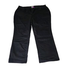 Catherines Sateen Stretch Curvy Black Pants 24WP