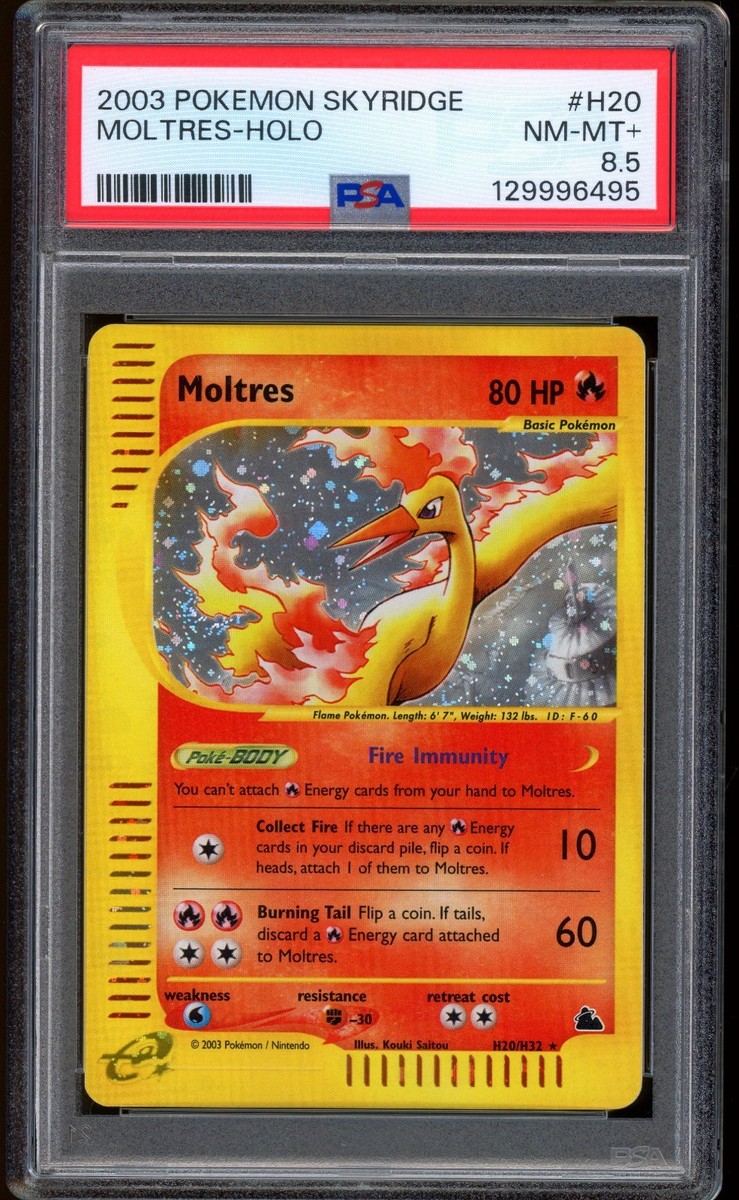 2003 Pokemon Moltres Skyridge Holo #H20 PSA 8.5 NM-MT+ | eBay