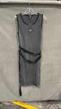 Jones New York Women's Pewter Heather Gray Ribbed Knit Sleeveless Dress NWT Sz M
