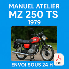 Manuel Atelier MZ 250 TS 1979 Revue Technique Moto Français RMT CD PDF