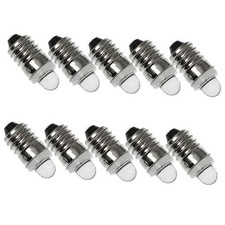 10PCS E10 LED Bulbs 3 Volt 0.1W Mini Flashlight Screw Base Light Warm White
