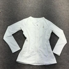 Tommie Copper Shirt Womens Medium White Back Support Compression Zip Top